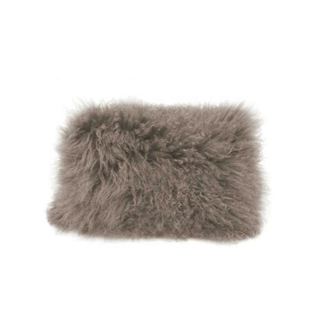 MOES HOME COLLECTION Lamb Synthetic Fur Rectangular Pillow- Grey XU-1001-29